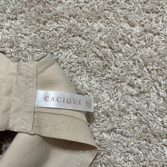 Cacique Lane Bryant Size 46D Beige Lightly Lined No Wire Bra - Picture 5 of 6